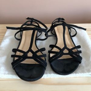 COPY - J Crew Black suede strappy Sandals